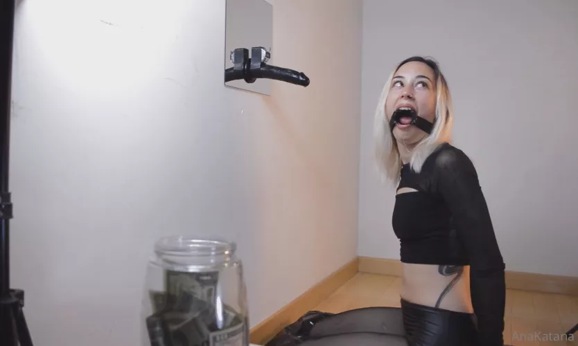 Proud sub, taking a break from my deepthroat training