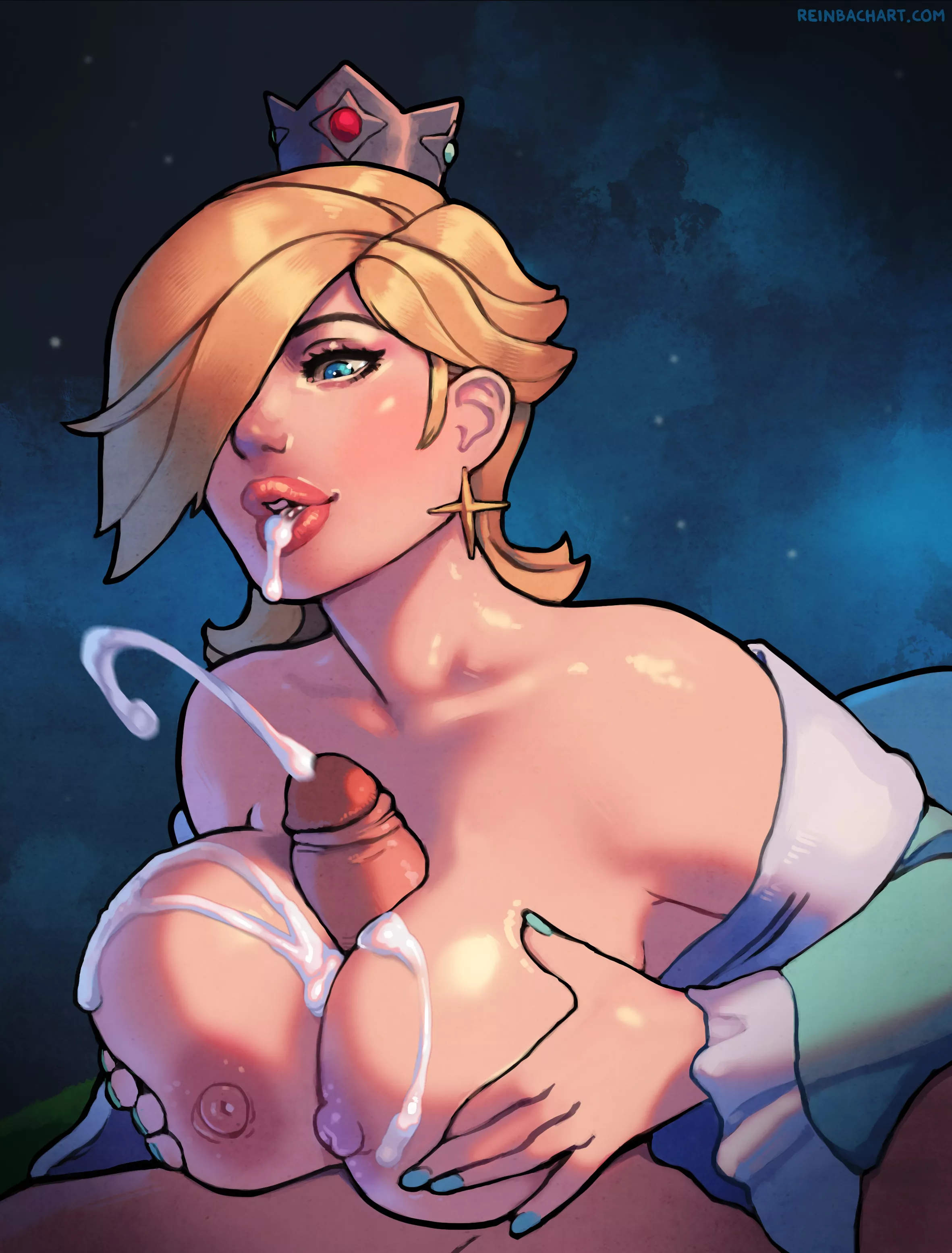 Rosalina boobjob (ReinbachArt)