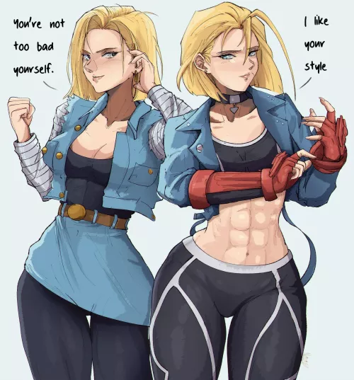 Dangerous Blondes (yoracrab) [Dragon Ball/Street Fighter]