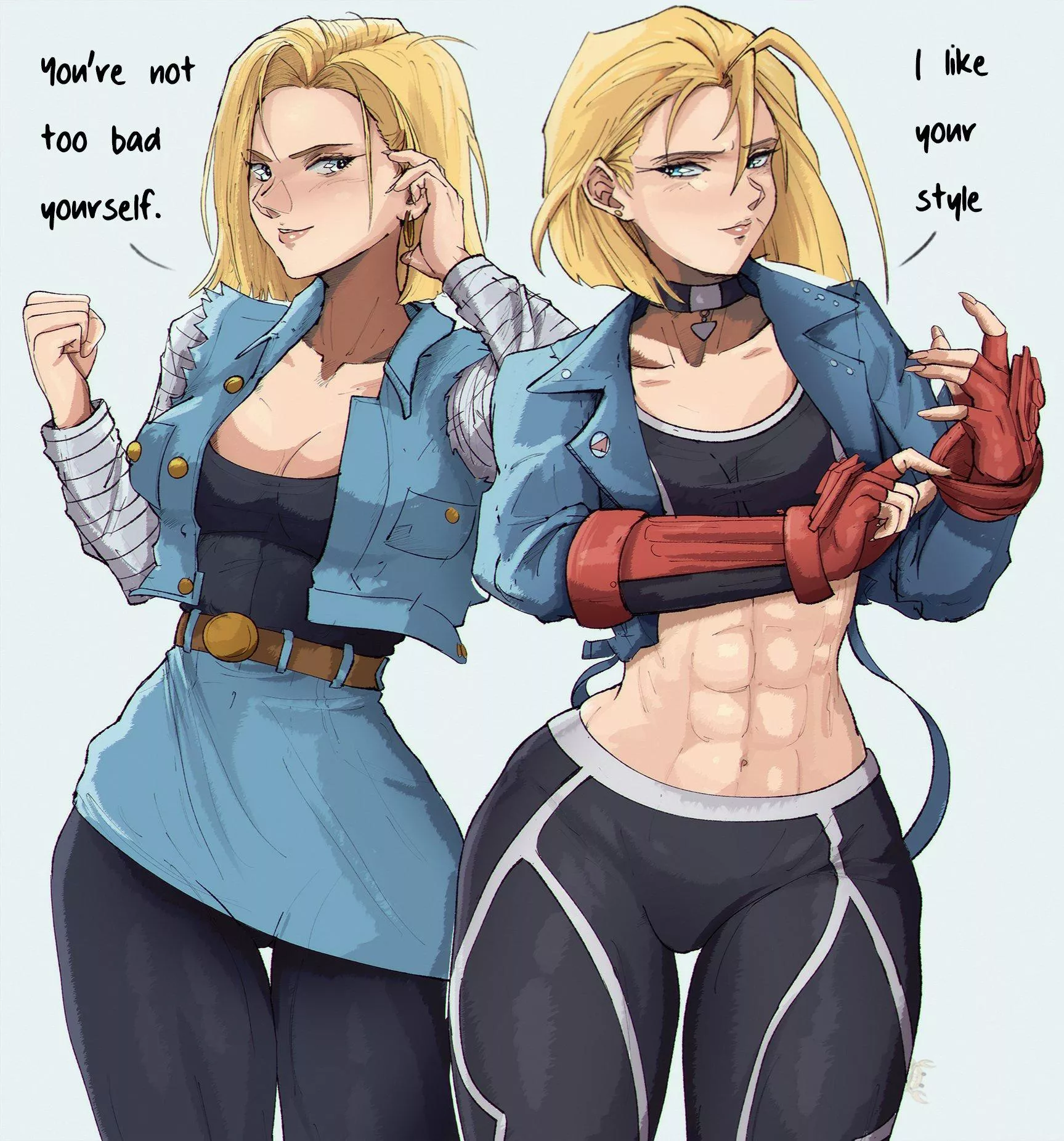 Dangerous Blondes (yoracrab) [Dragon Ball/Street Fighter]