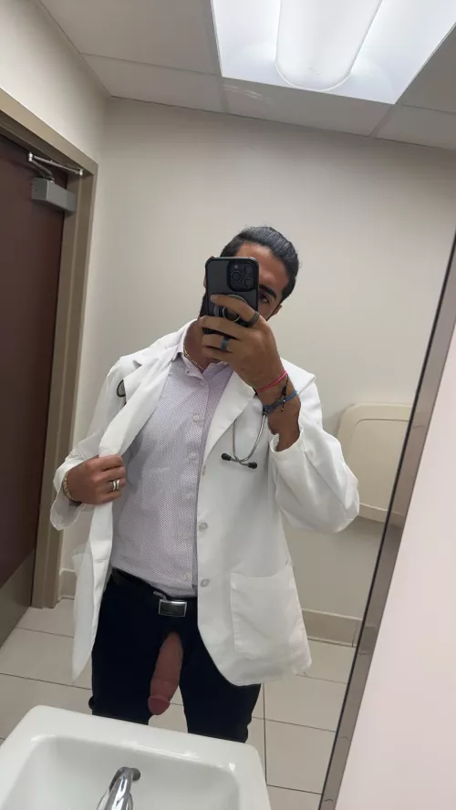 Do I look better like this or in scrubs?