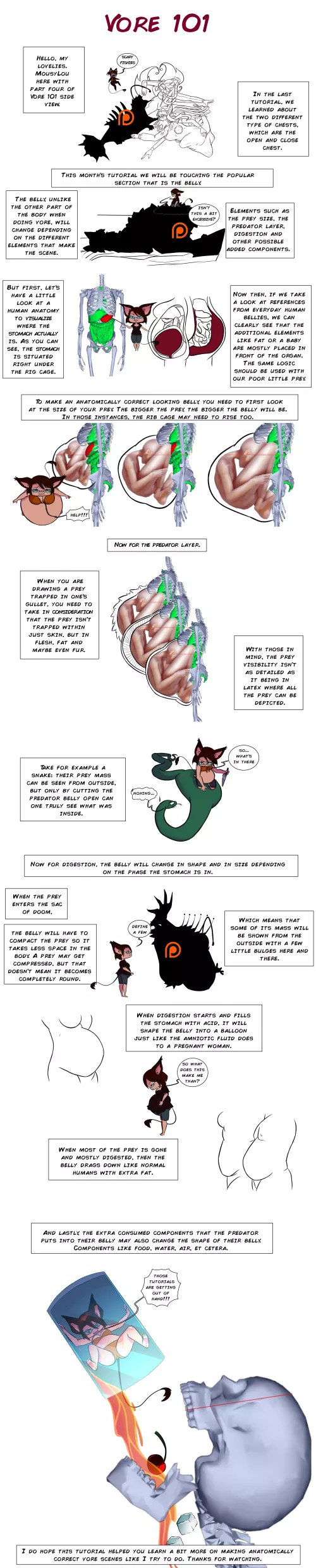 {image} Patreon tutorial on how I personally do vore illustration side view part 4 belly
