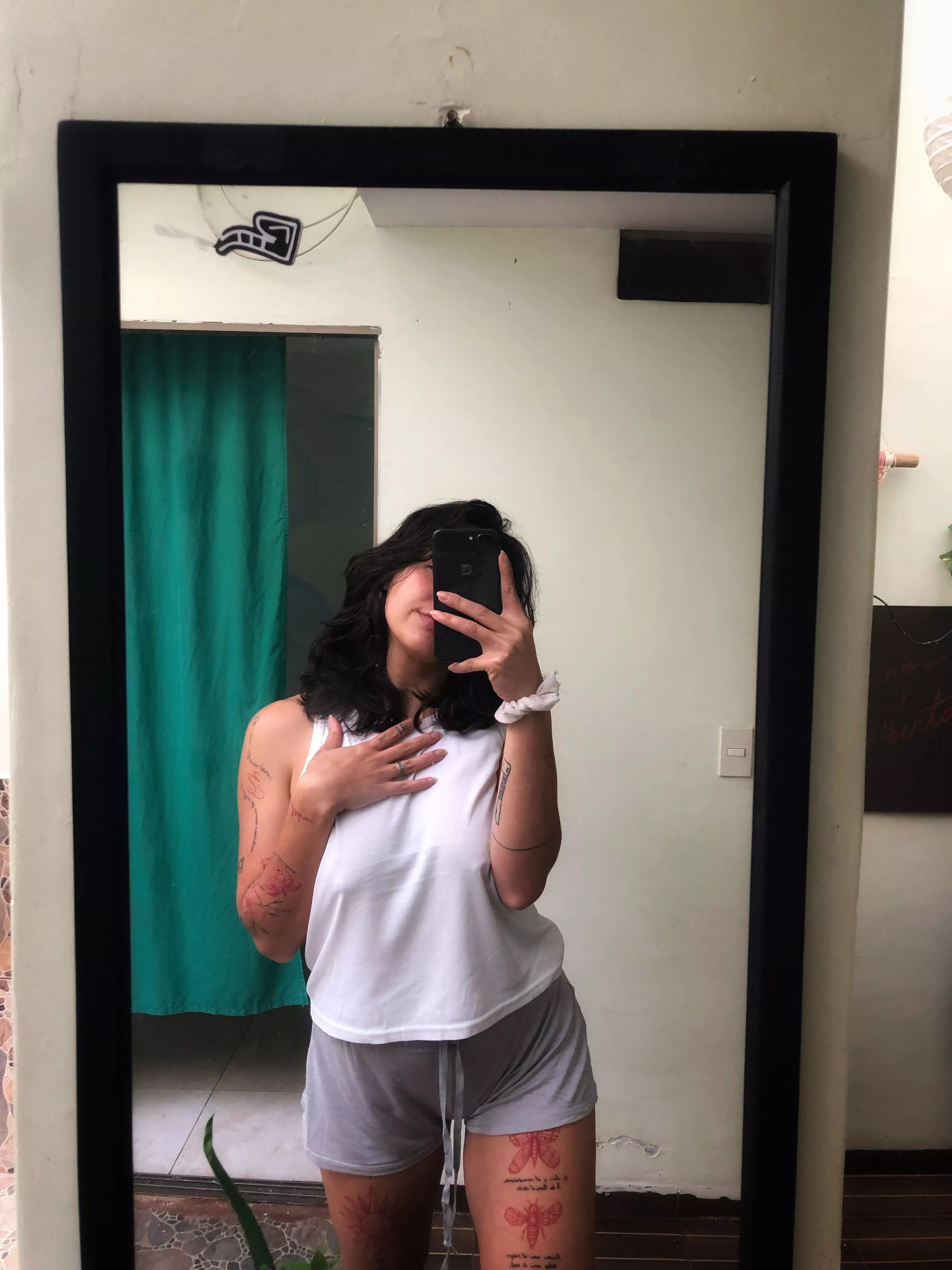 Just a lazy selfie after cleaning the house (: