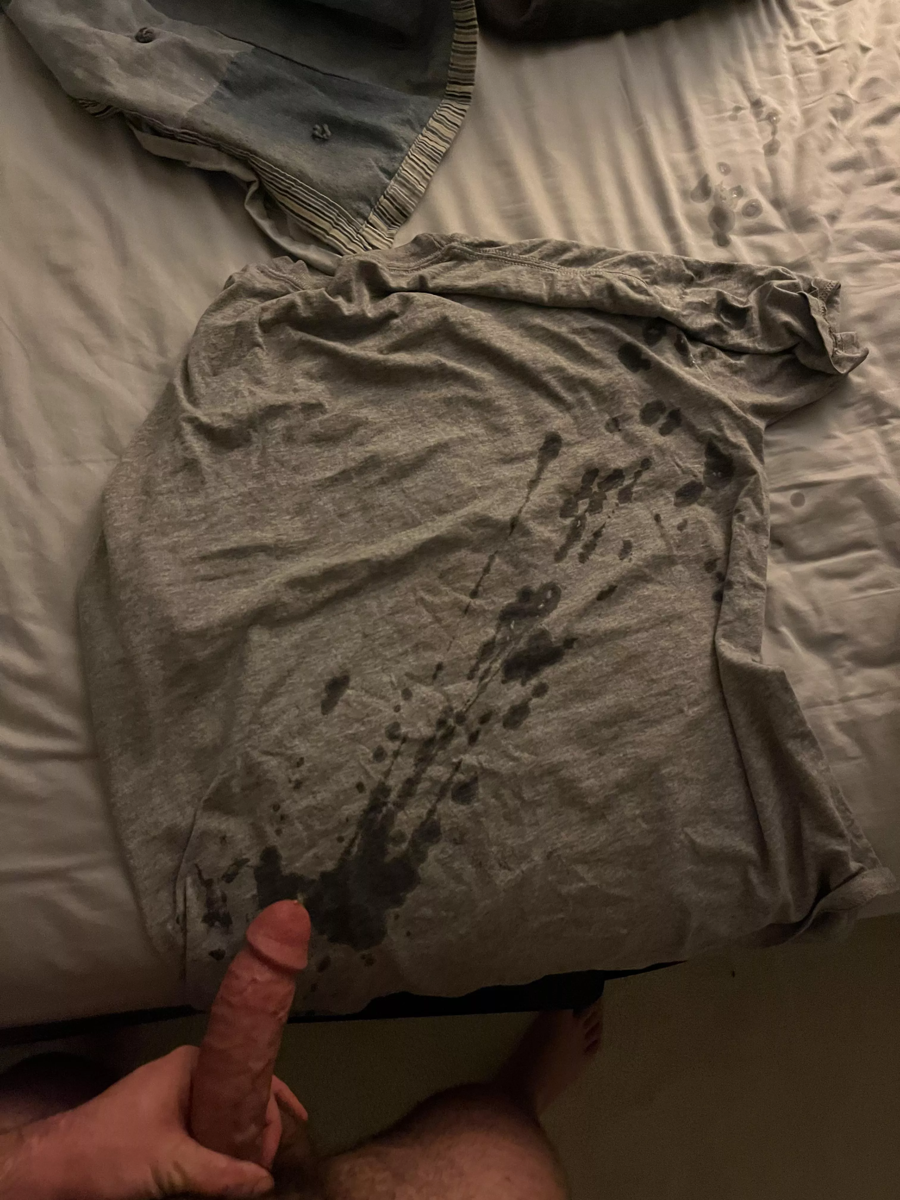 Just another load shooting beyond the shirt