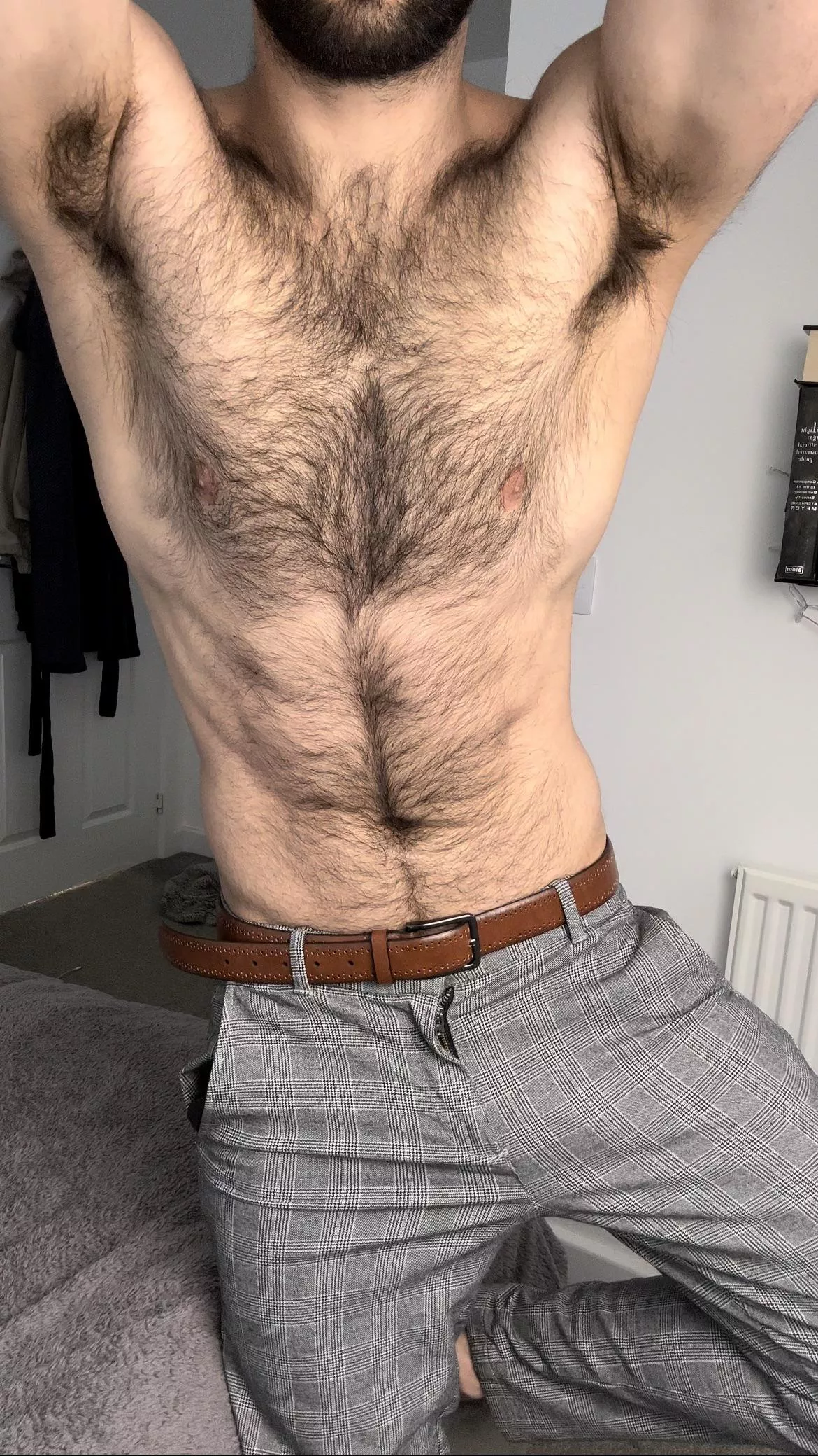 Press your face in before the shirt goes on.