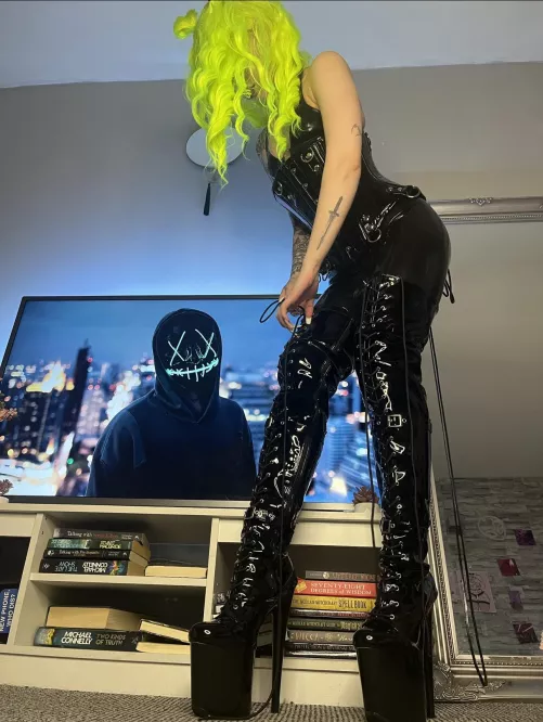 Since you’re already on the floor… be useful and start licking my boots