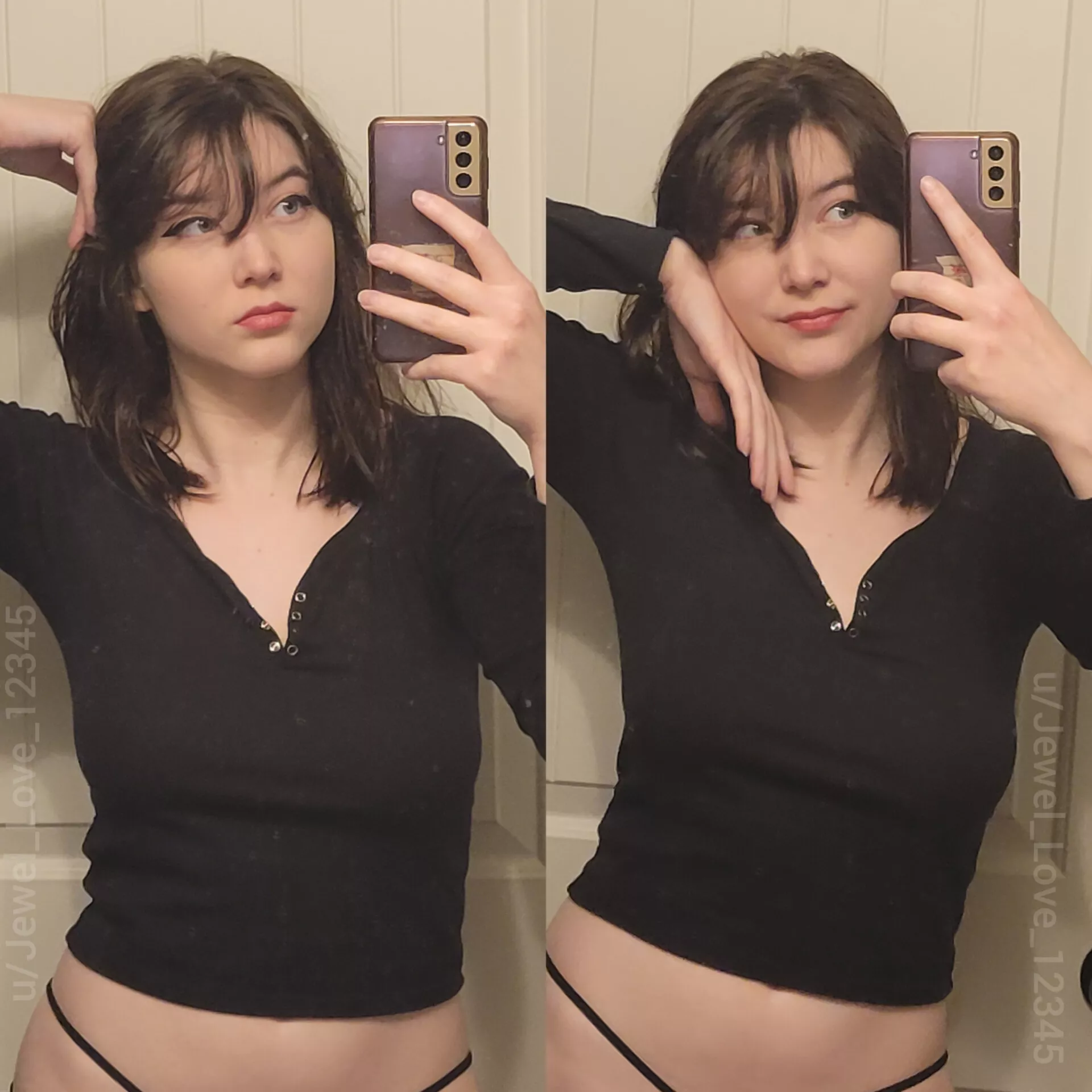 Straight face or smiles?