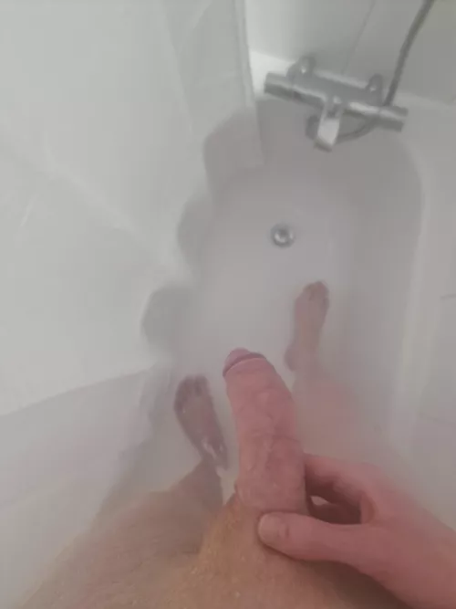 Warming up in the shower...