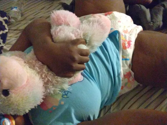 All cozy with my unicorn