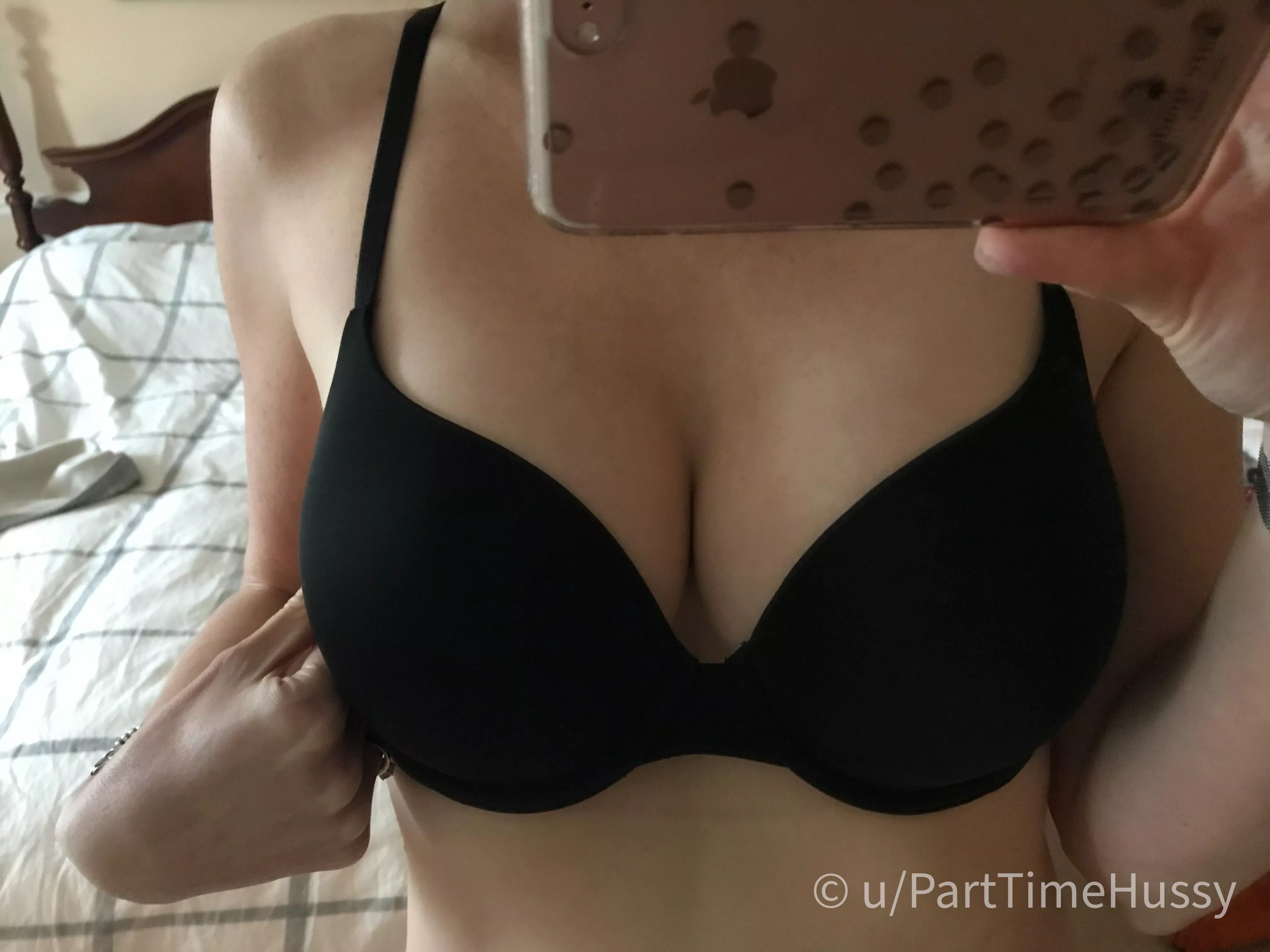 Can’t go wrong with a black bra, right?