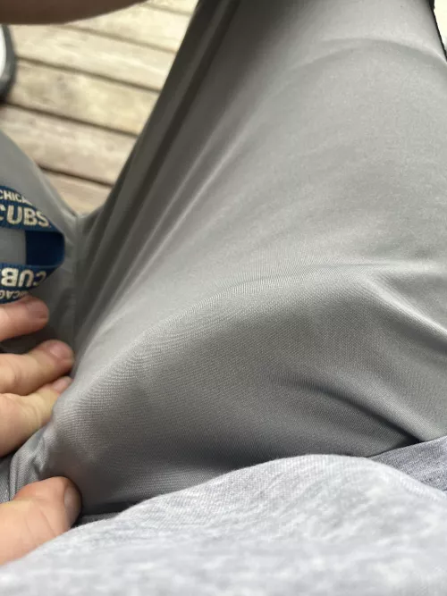 Decent sized cock in shorts