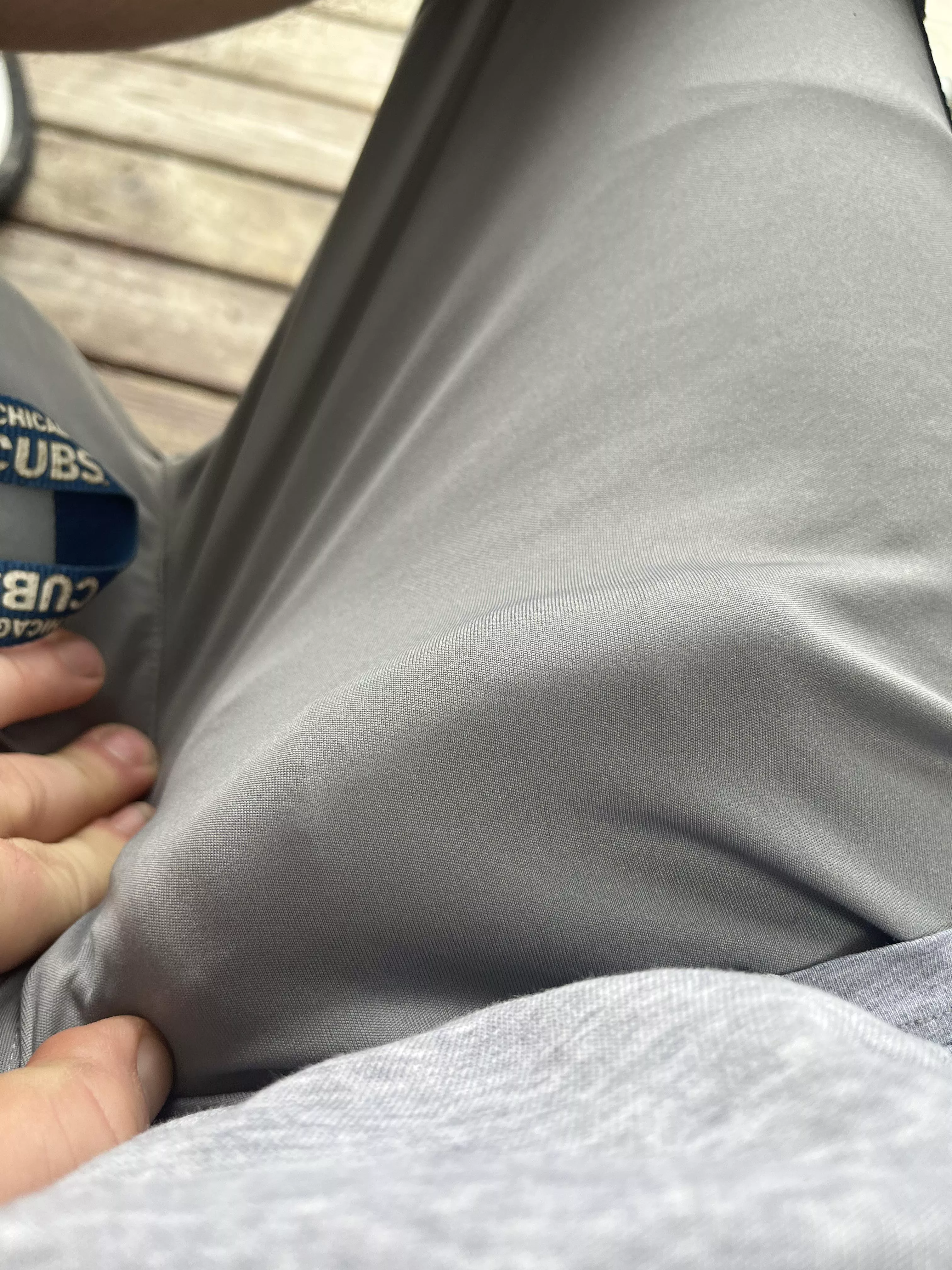 Decent sized cock in shorts