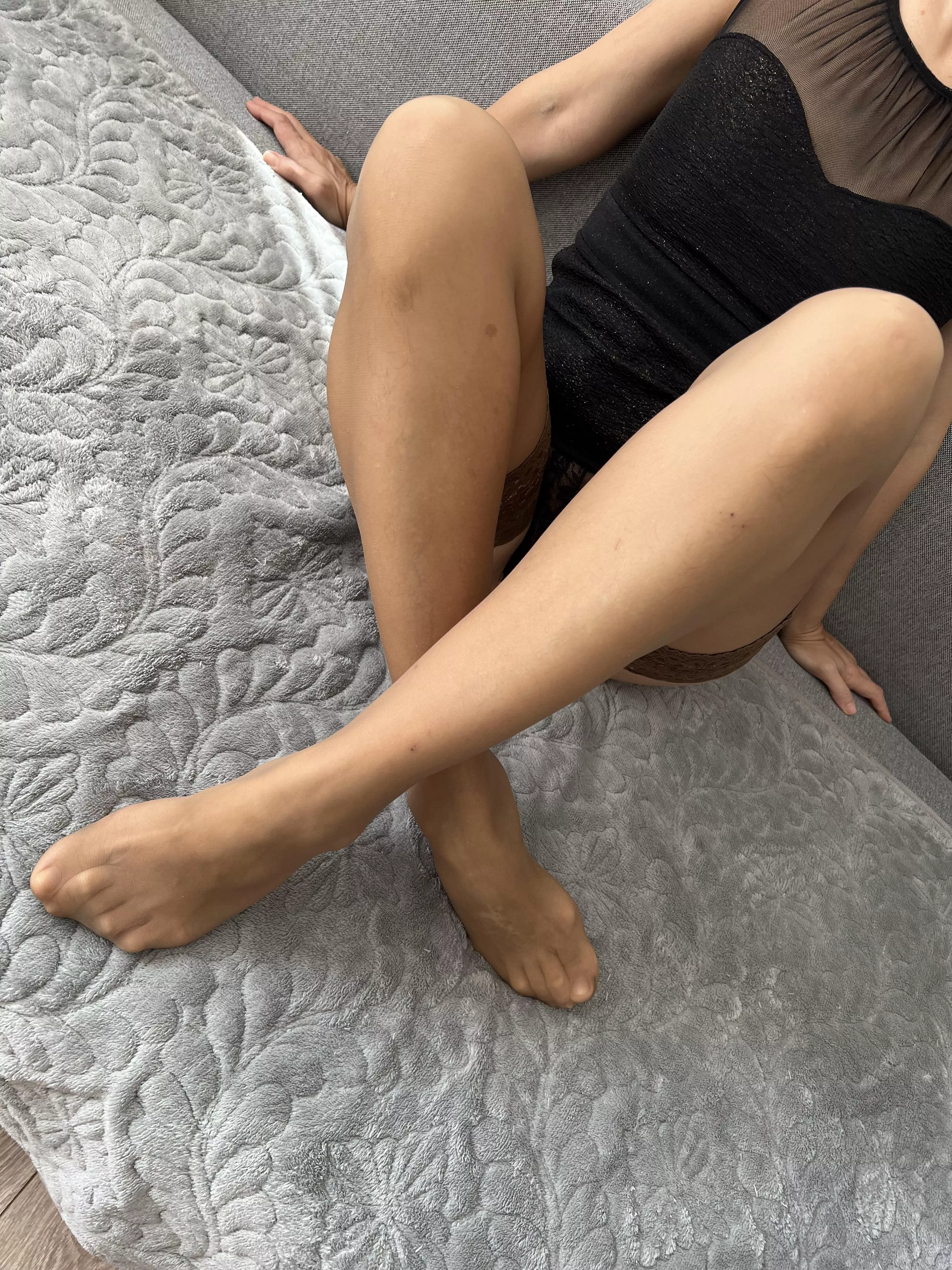 Feeling so sexy in my nylons