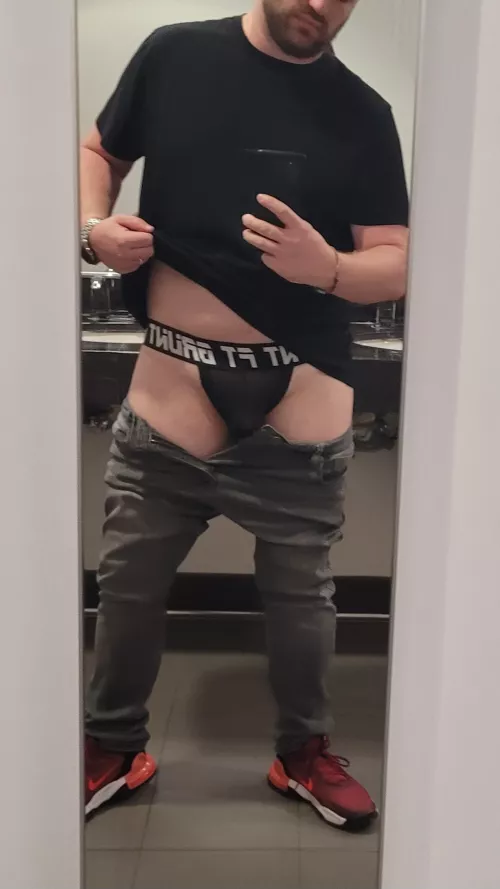 I always enjoy showing off in public restrooms 😈