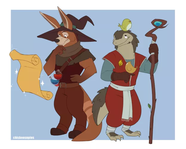 On a DnD adventure! (Art by me, @chickensnpies1 on twitter)
