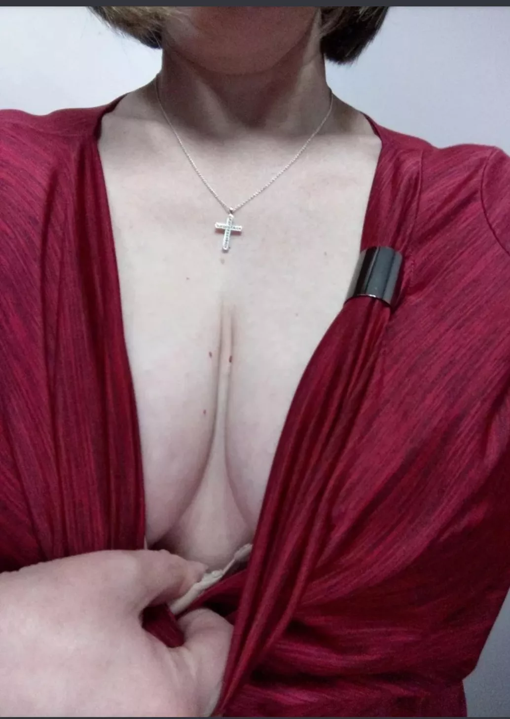 Revealing blouse today...wonder if anyone at work took a peek!