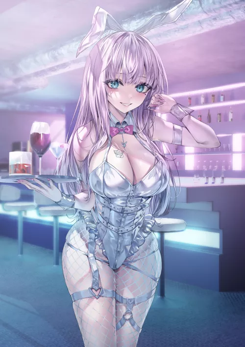 Silver Waitress Bunny