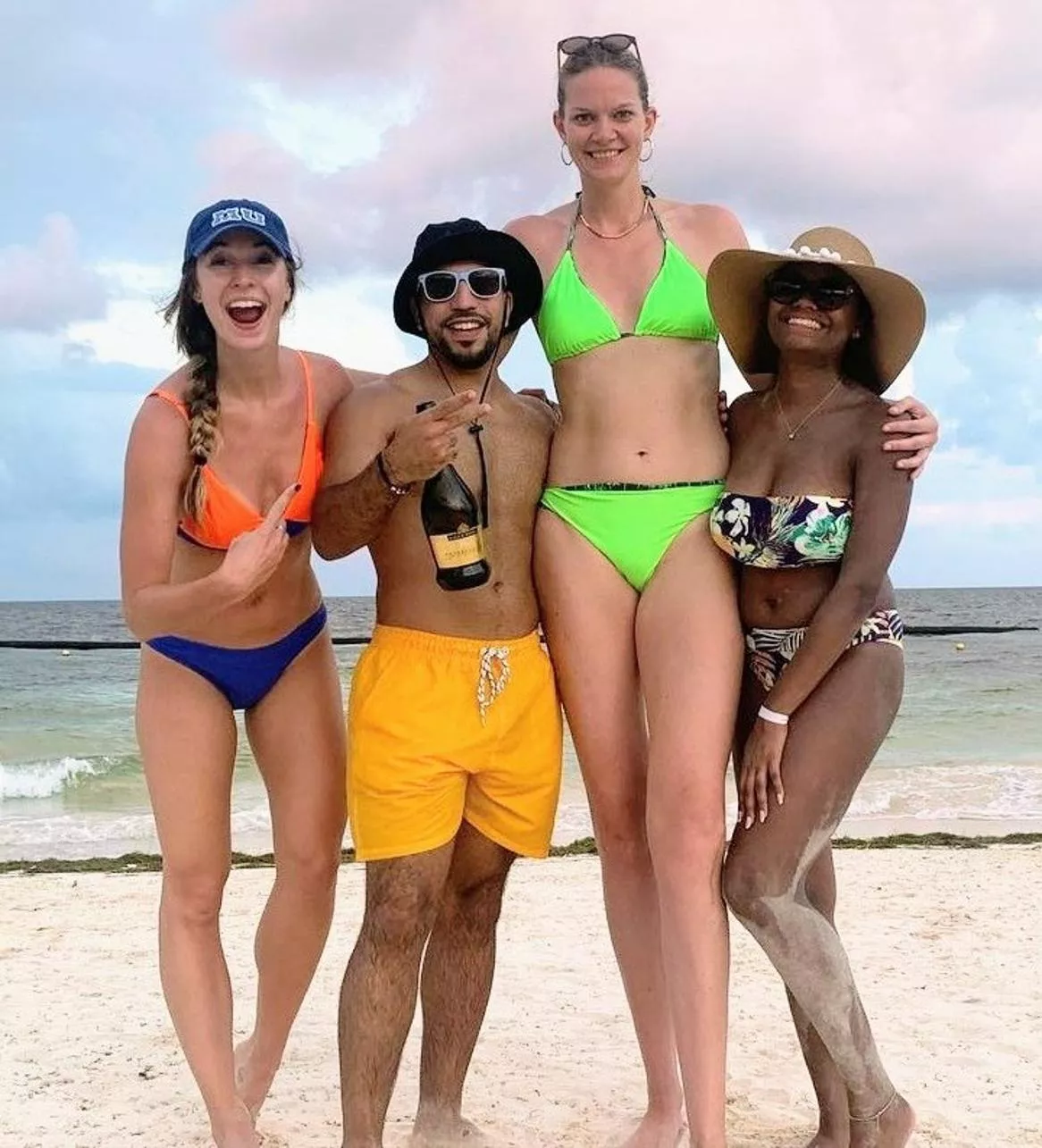 Tall girl on the beach