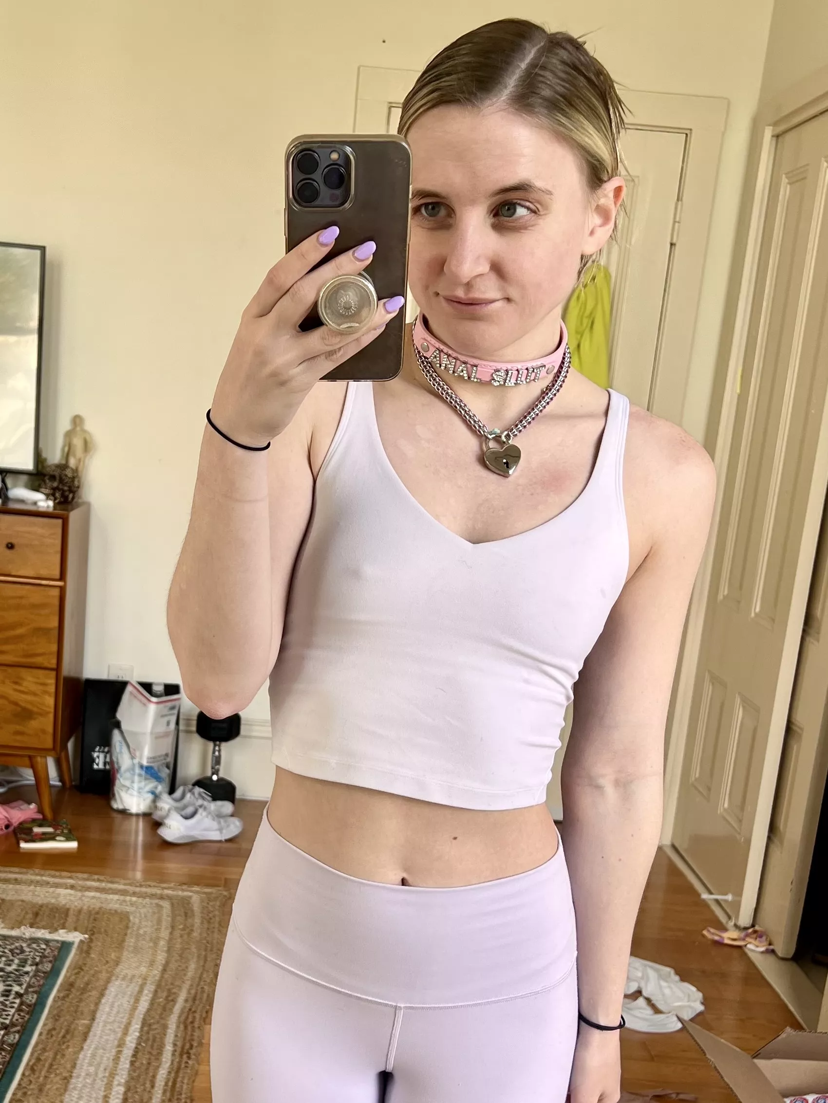 Daddy has ordered that I have to wear my Anal Slut collar whenever I'm running errands