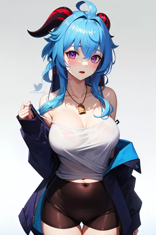 Ganyu in Casual Clothes