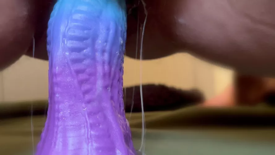 Hilted my small Tempestt today. Love the how the stringy cumlube looked right when he popped out.