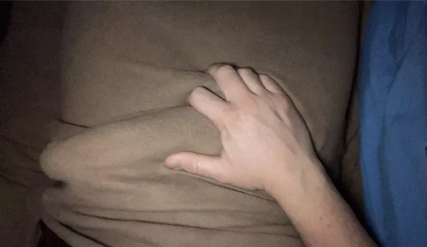 No boxers this time—just a thin blanket.