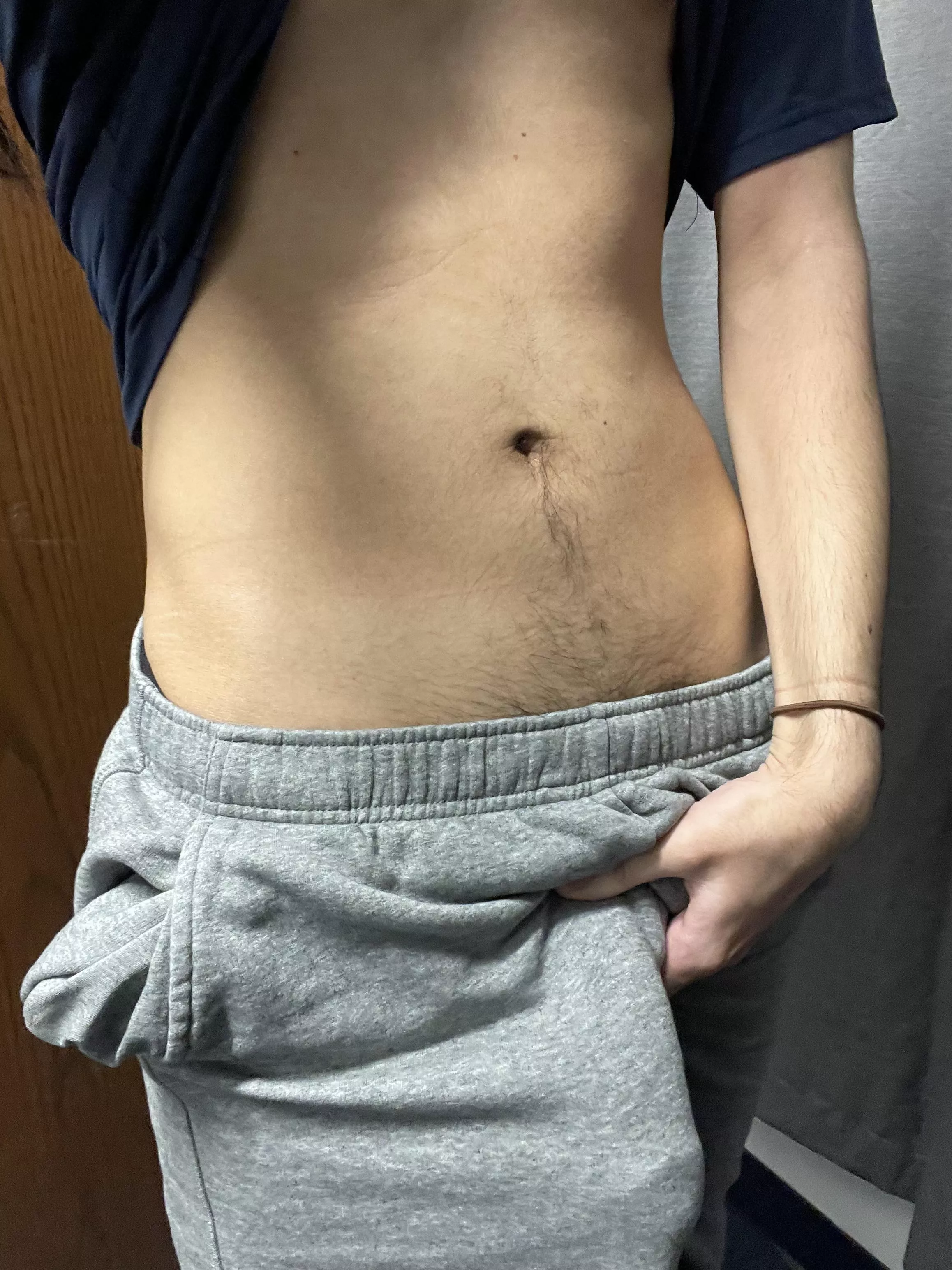 No secrets in grey sweats