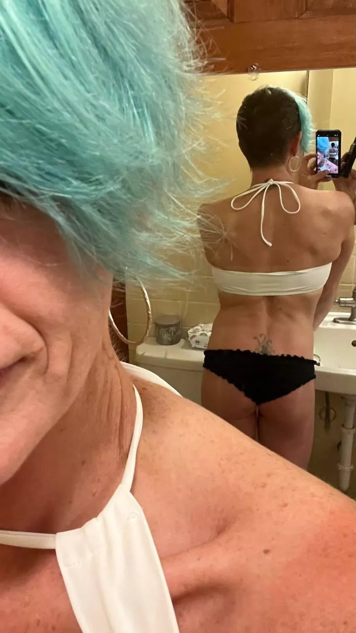 Pixie milf wants you to blow her back out in the bathroom