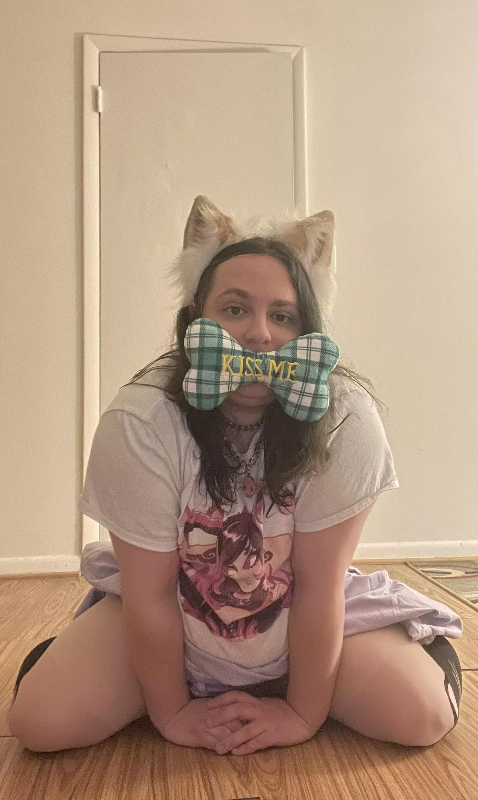 Puppy got a new collar and a new chew toy!!