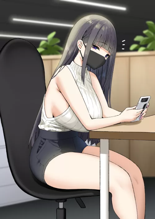 Scrolling on her Phone