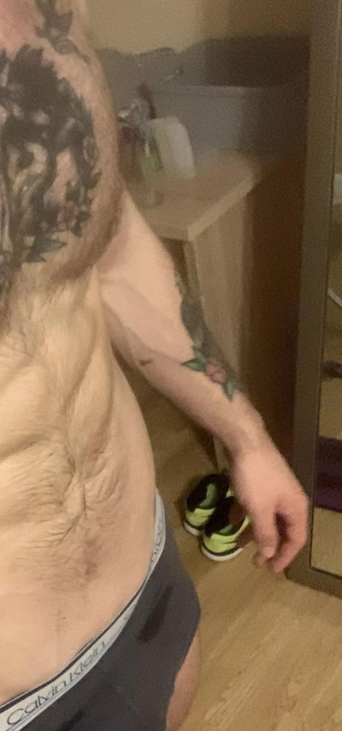 Still sweaty after working out