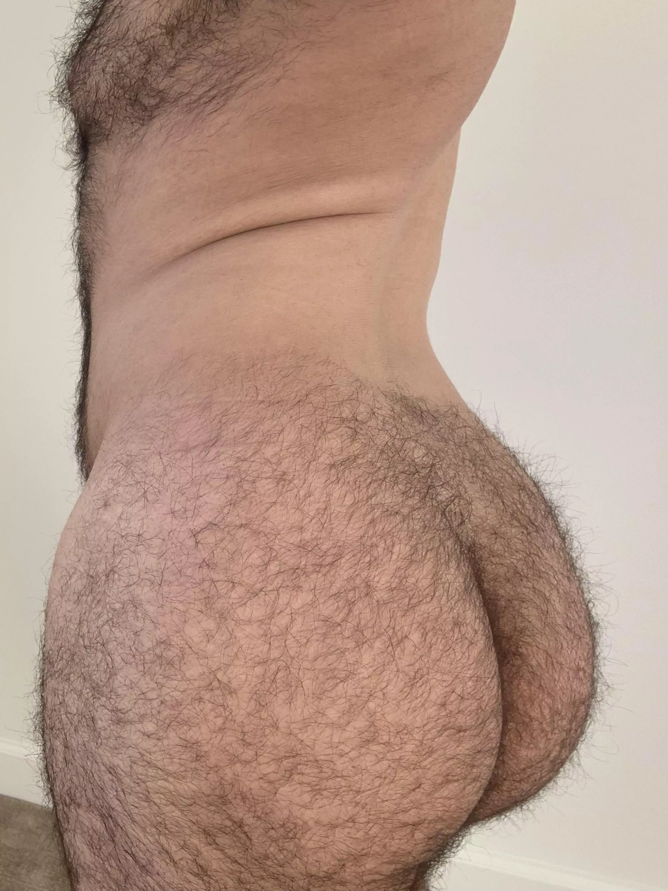STRAIGHT & HAIRY GUY HERE… BUT I SOMETIMES WONDER IF I NEED TO BE BOTTOMING WITH AN ASS LIKE THIS