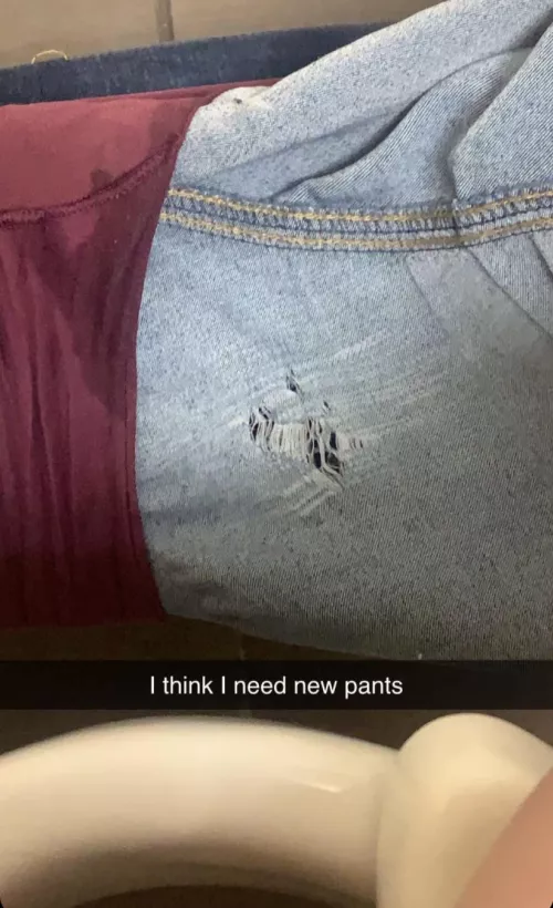Sweaty and I ripped my pants! 😭