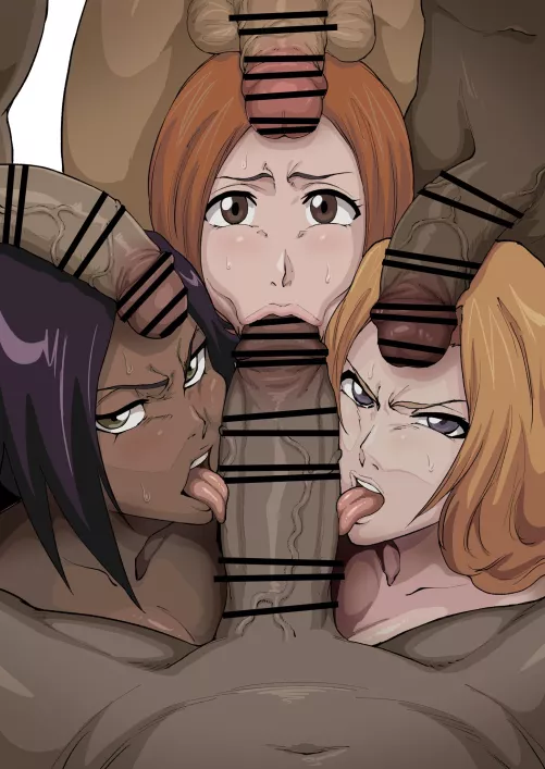 Yoruichi, Orihime, Rangiku blowbang