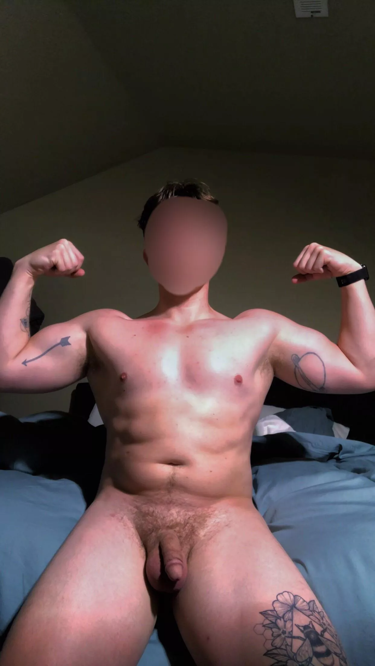 [26]Just flexing after the gym