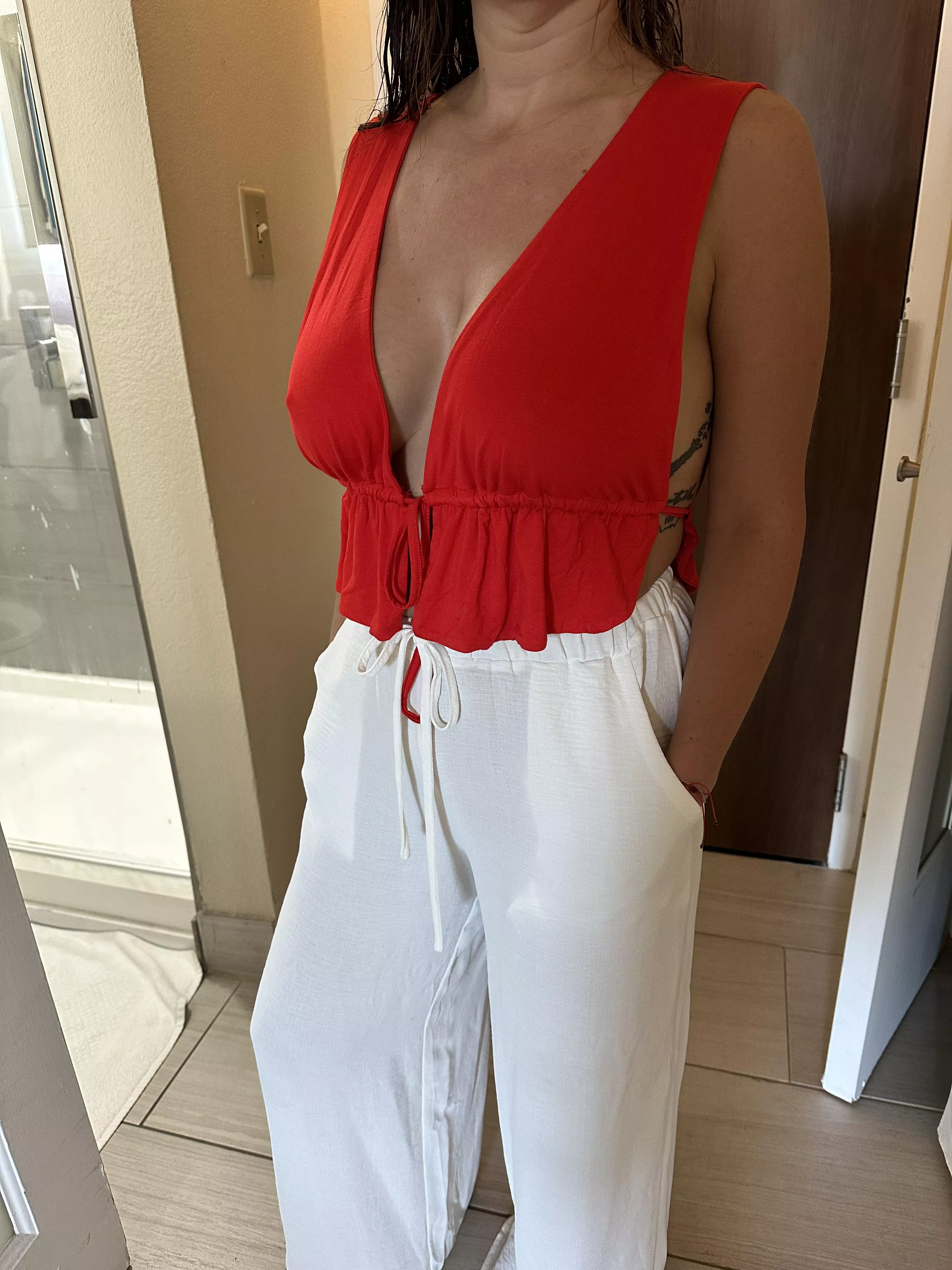 Braless and pantyless :)