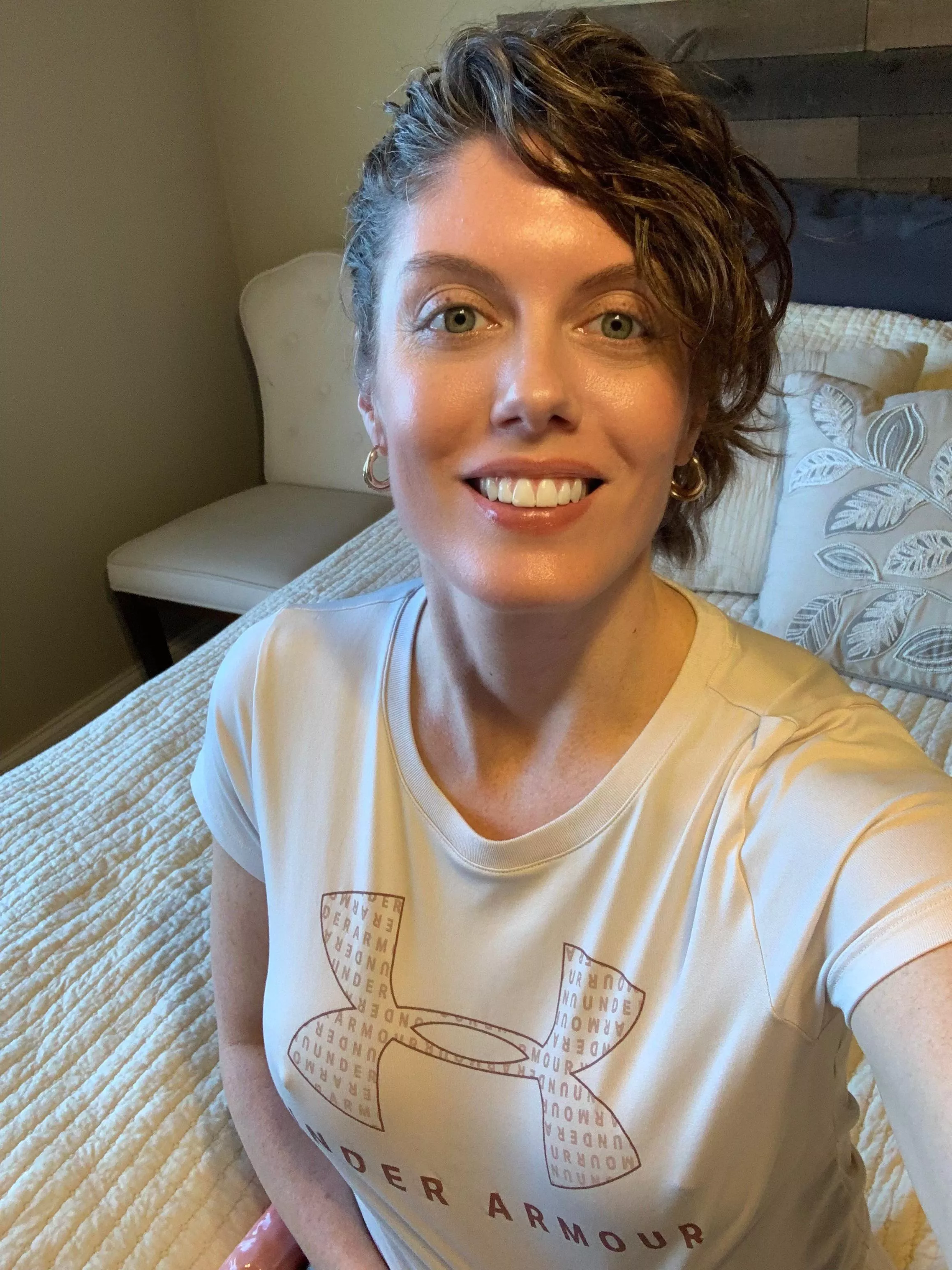 Braless before playtime