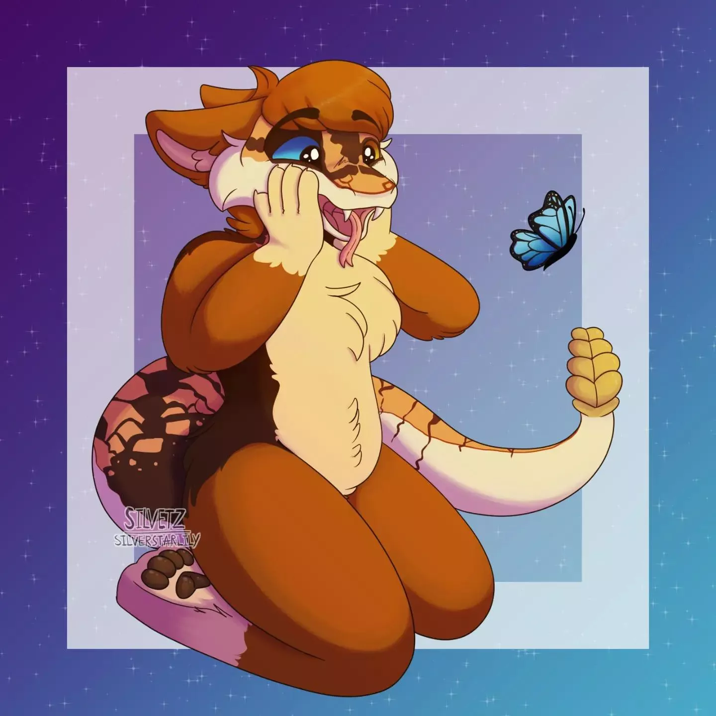 butterfly!!! [art by me, @silverstarlily on Twitter]