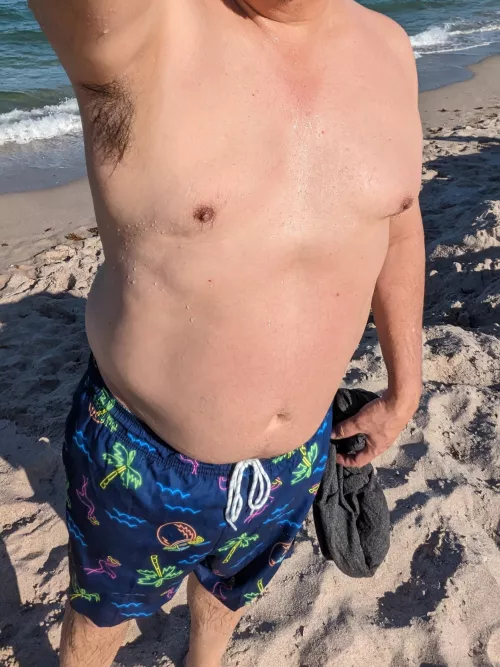 Denver man visiting the beach