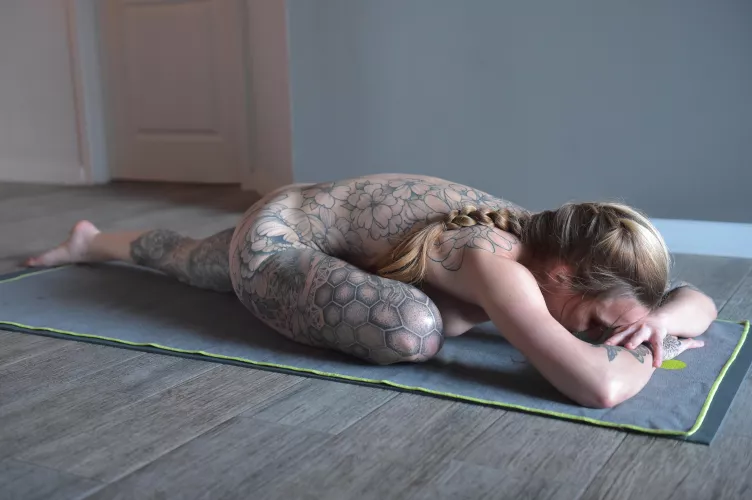 Getting some yoga in