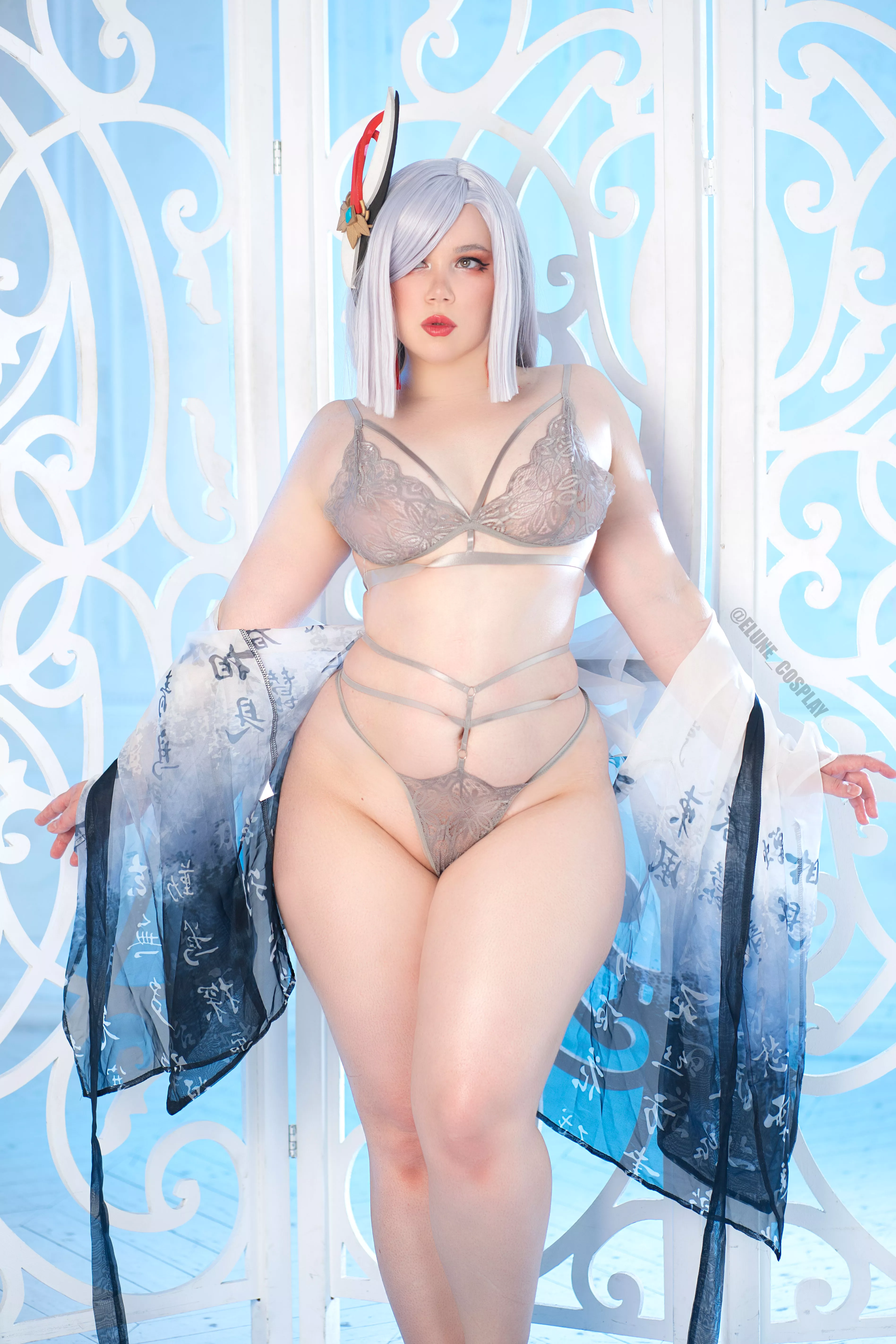 Shenhe from Genshin Impact by Elune_cosplay