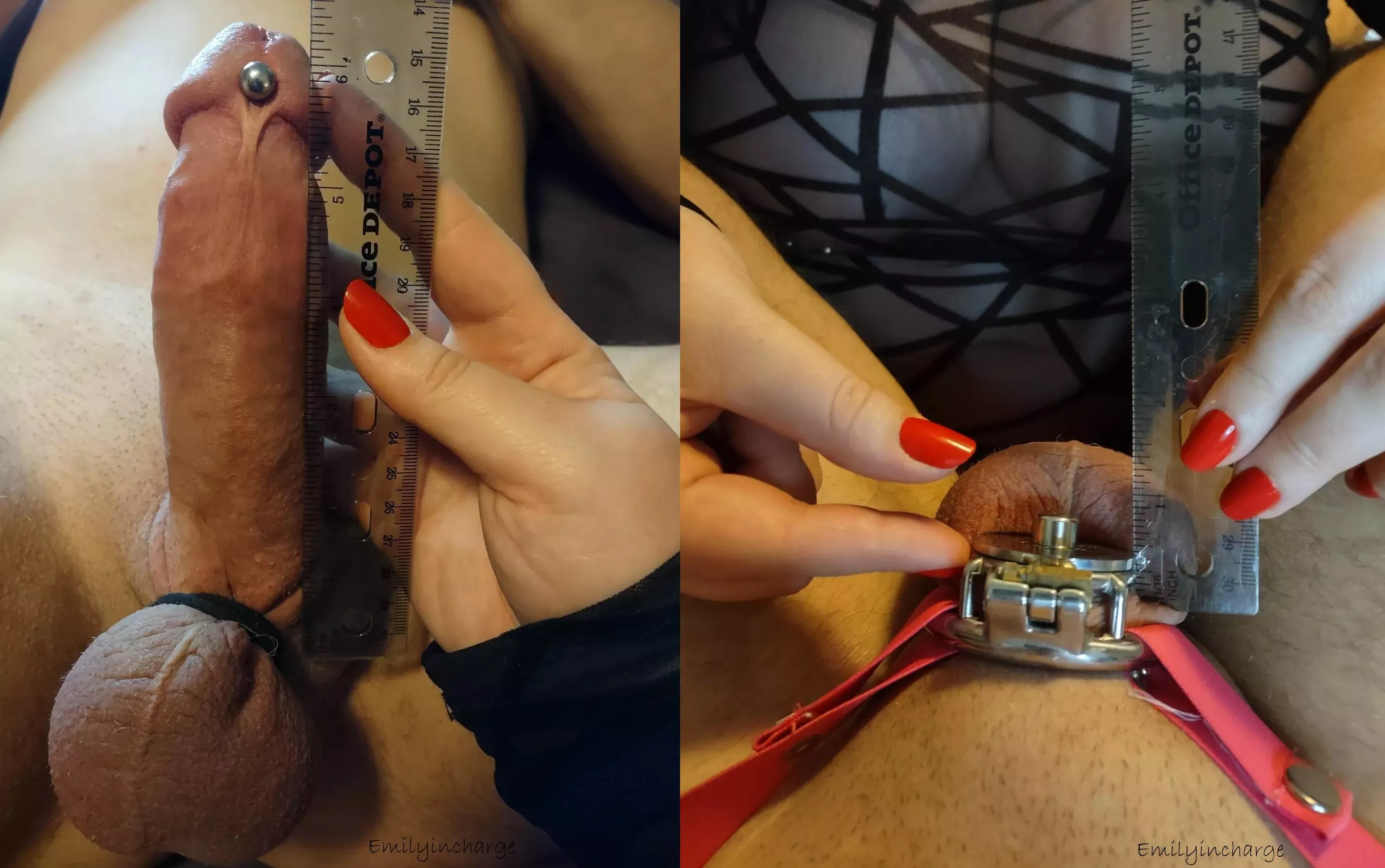 Size doesn't matter - all dicks should be locked 🤭😘🔒🔒 how do you think measure up? 😘