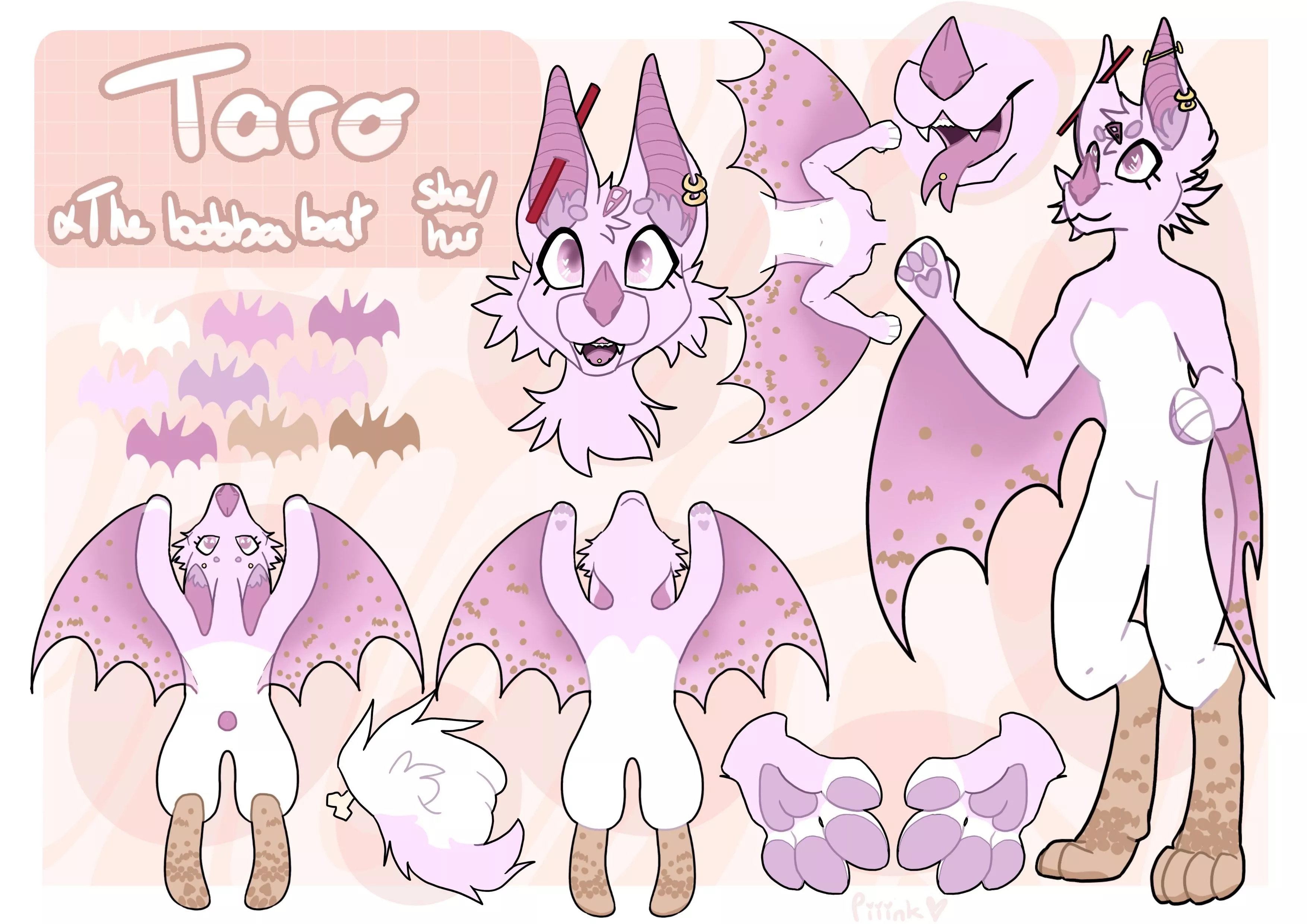 Wanted to share my new fursona here to! Artist is @piii.nk on instagram