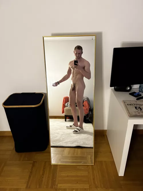 Cock is soft, but the abs aren’t