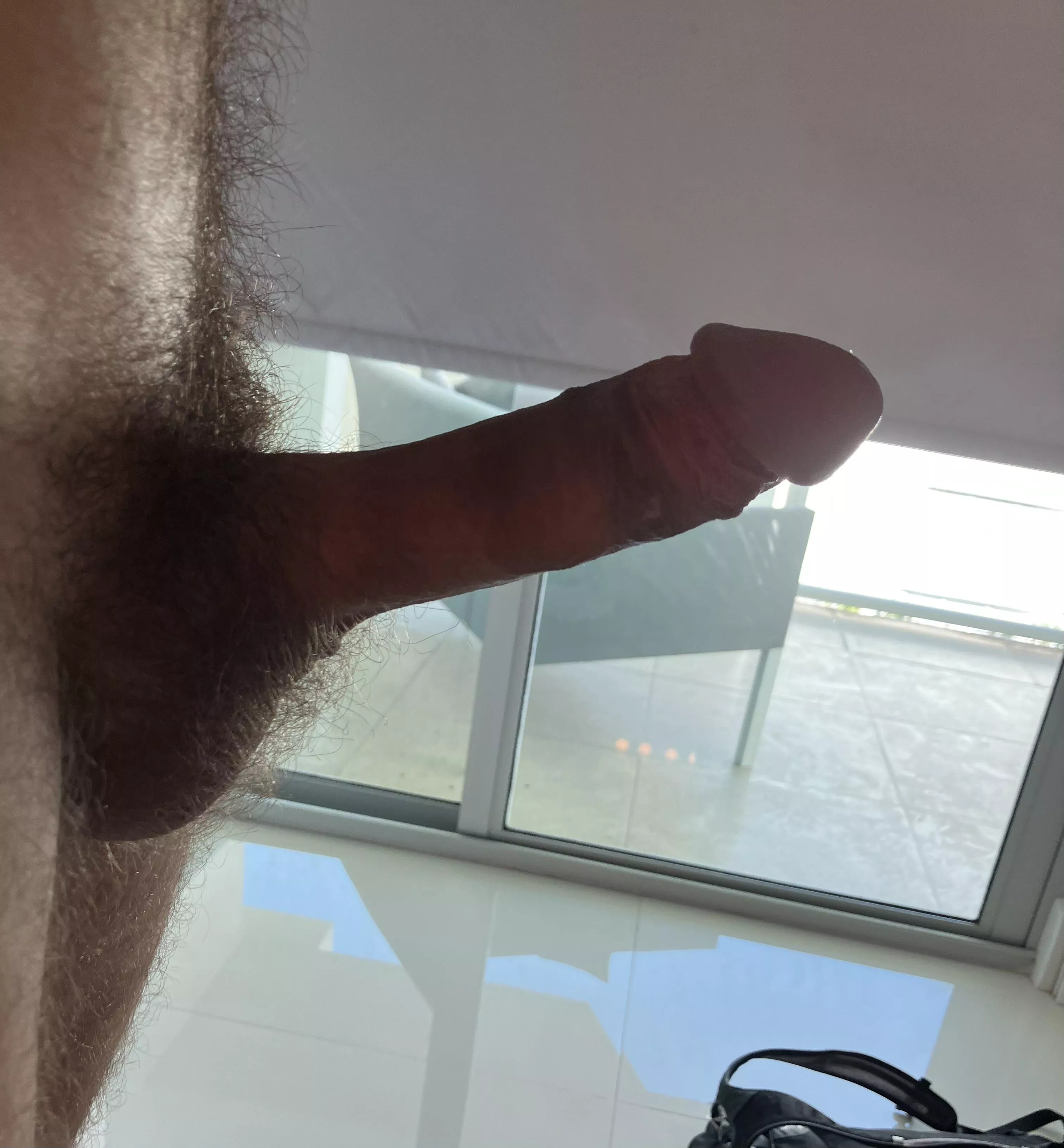 Do I open the curtain and give the neighbors a show?