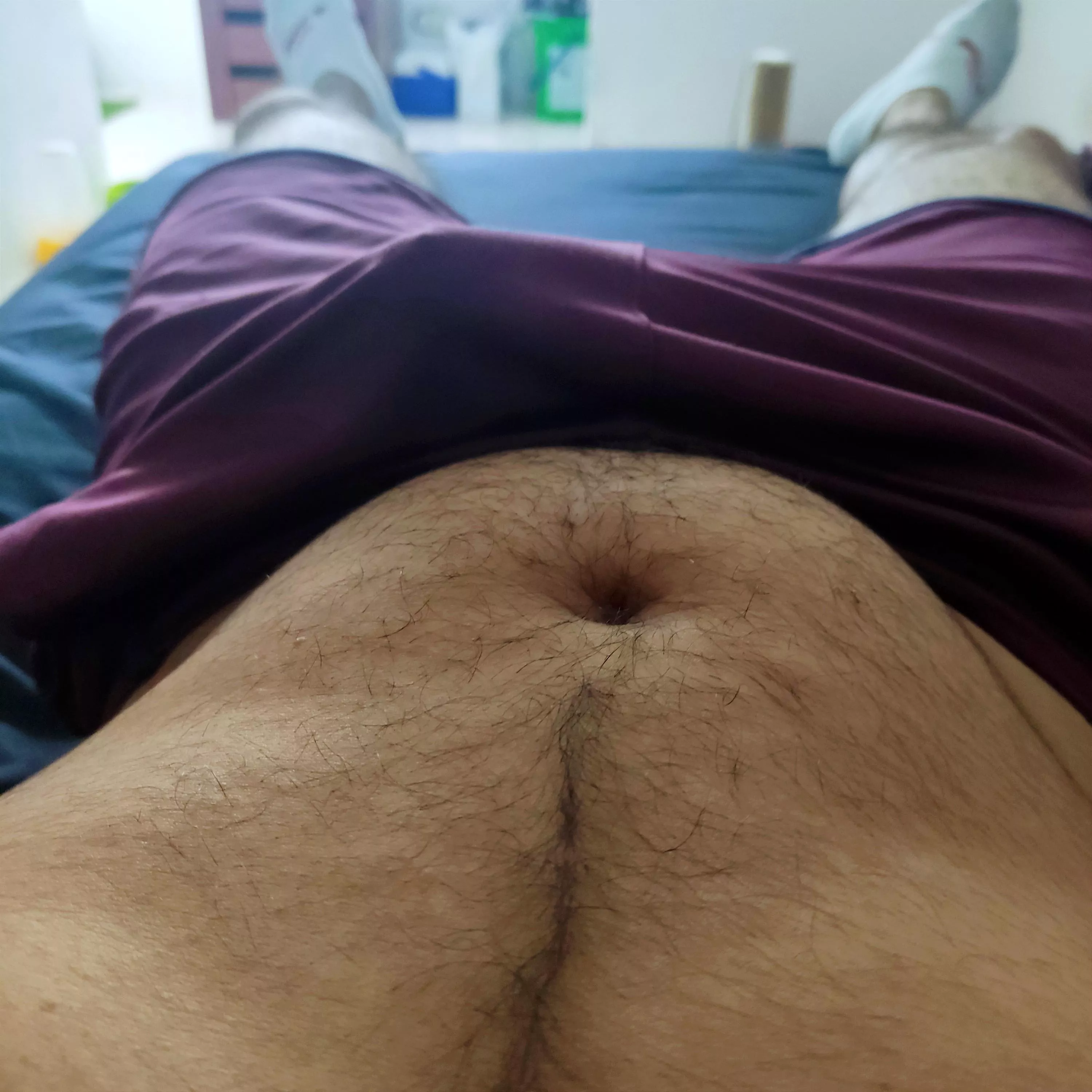 I lay down for a moment and my dick decided to wake up