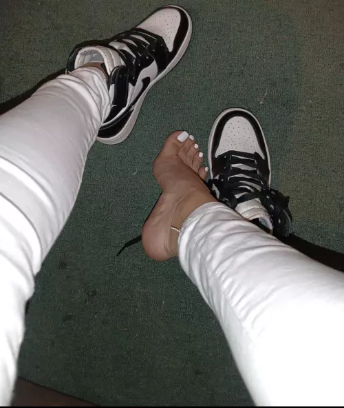 im such a sneaker girl, time to take em off. wanna help?