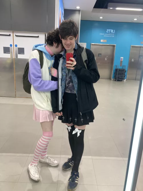 Me and my shy boyfriend in primemark