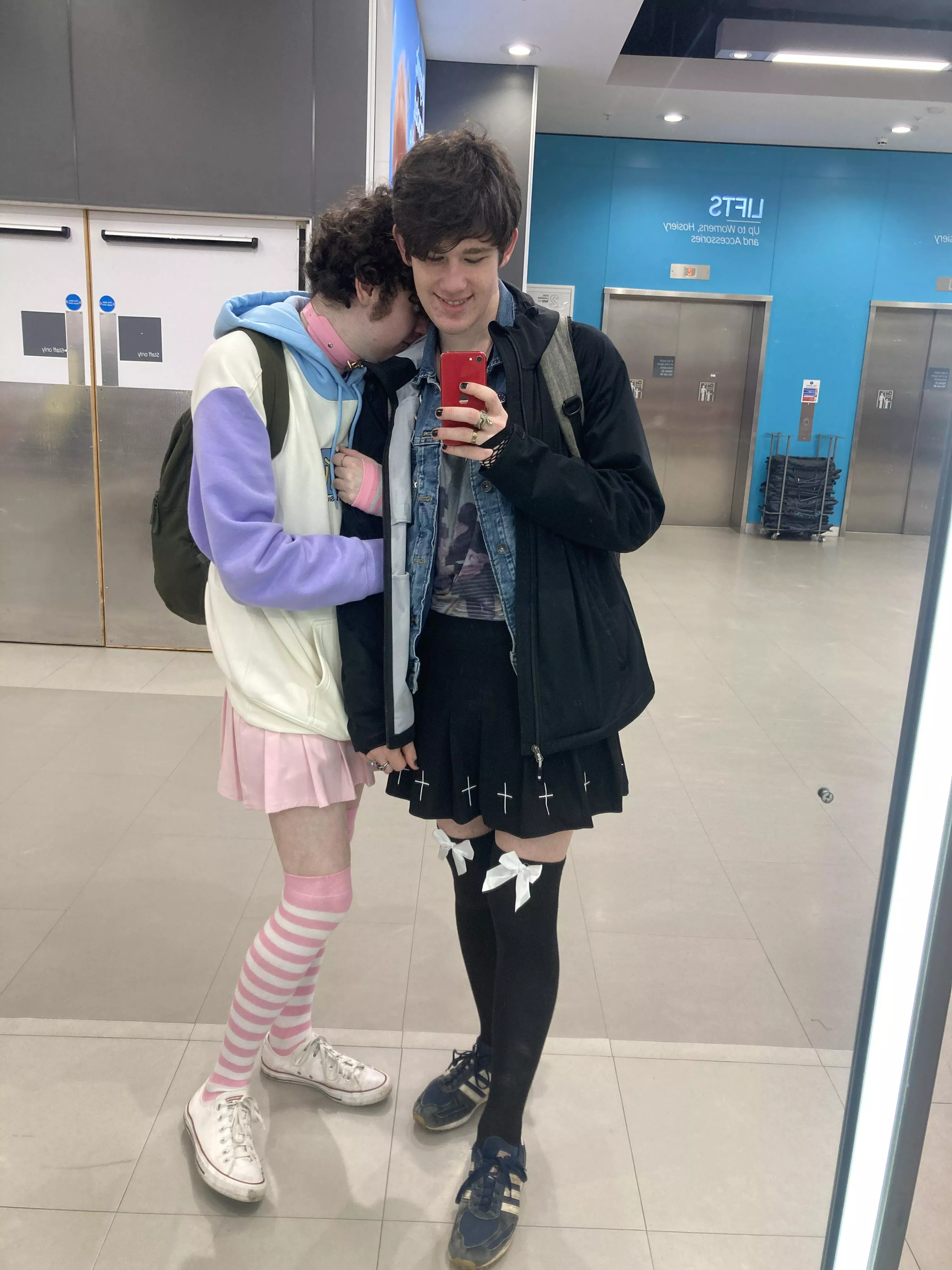 Me and my shy boyfriend in primemark