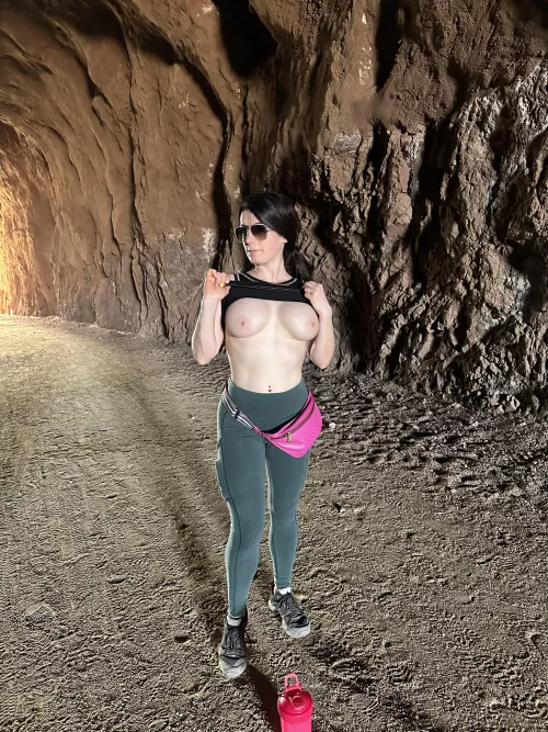 Railroad Tunnel Boobs! 🚂🤭